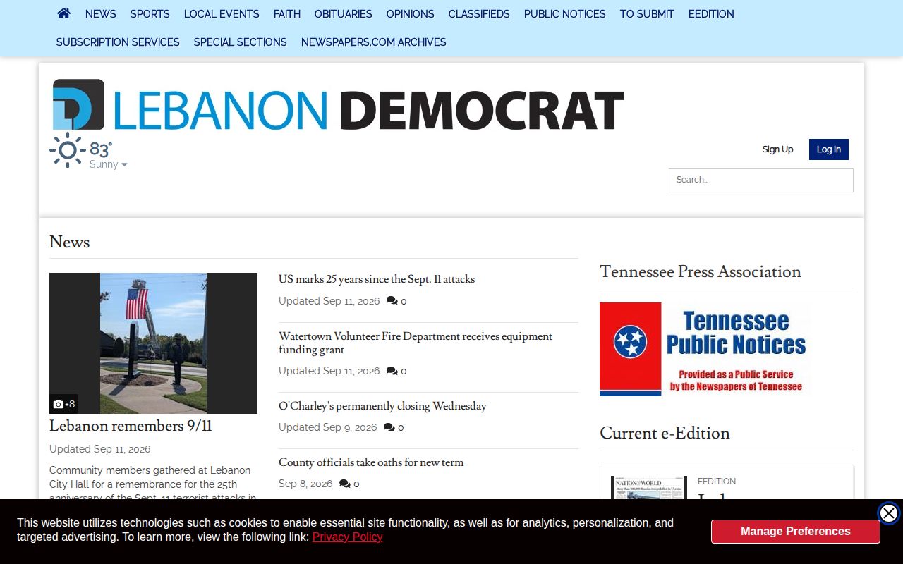 Lebanon Democrat local Wilson County arrest news source